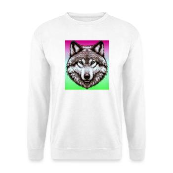 Wolf - Unisex Pullover - Weiß - Vorne