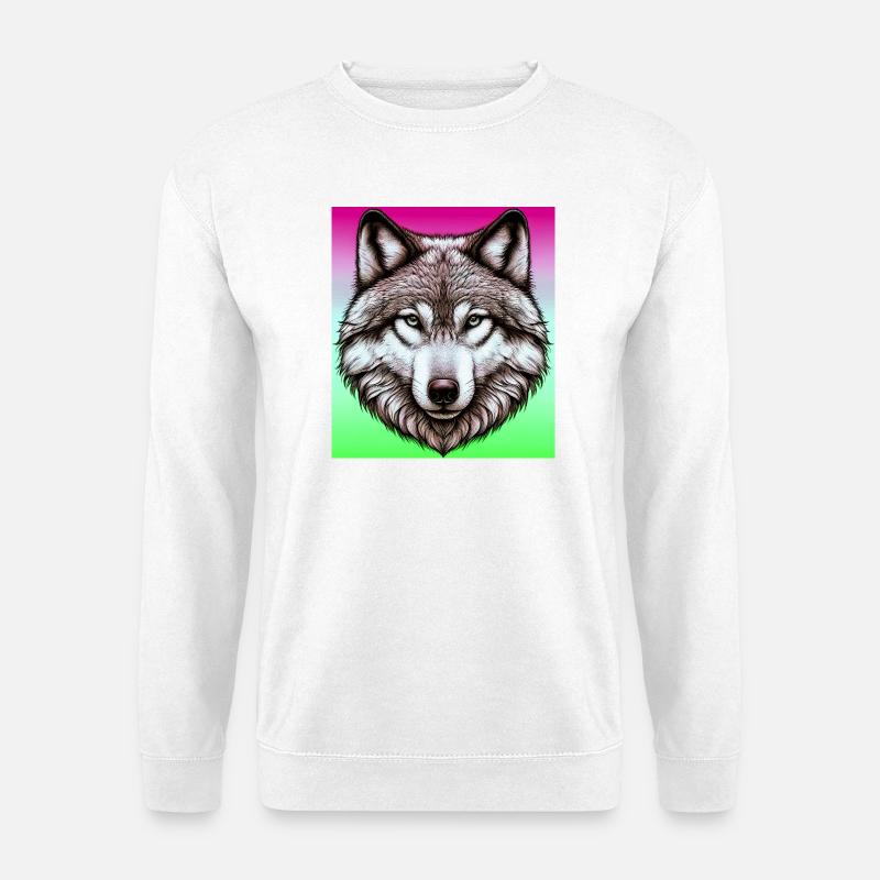 Wolf - Unisex Pullover - Weiß