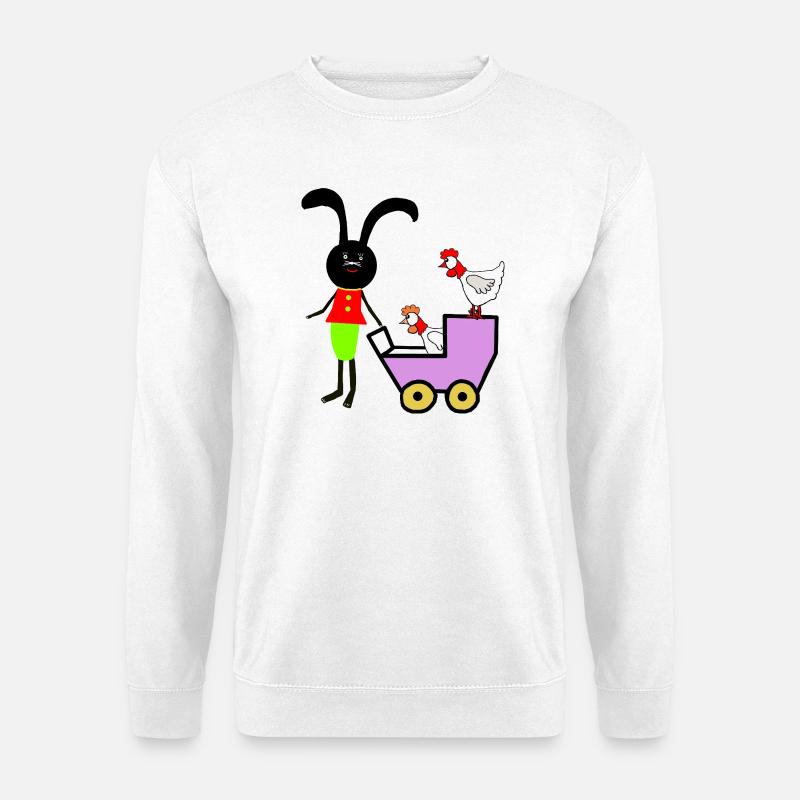 Rabbit Bunny Easter Chickens Kids - Unisex Sweatshirt - white