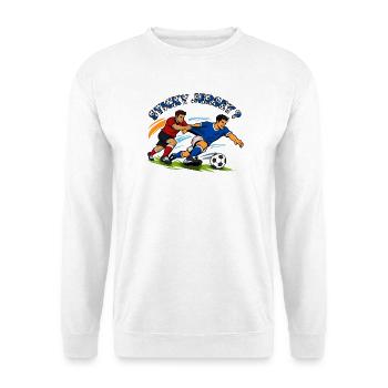Battle for the ball: Football duel - Unisex Sweatshirt - white - Front