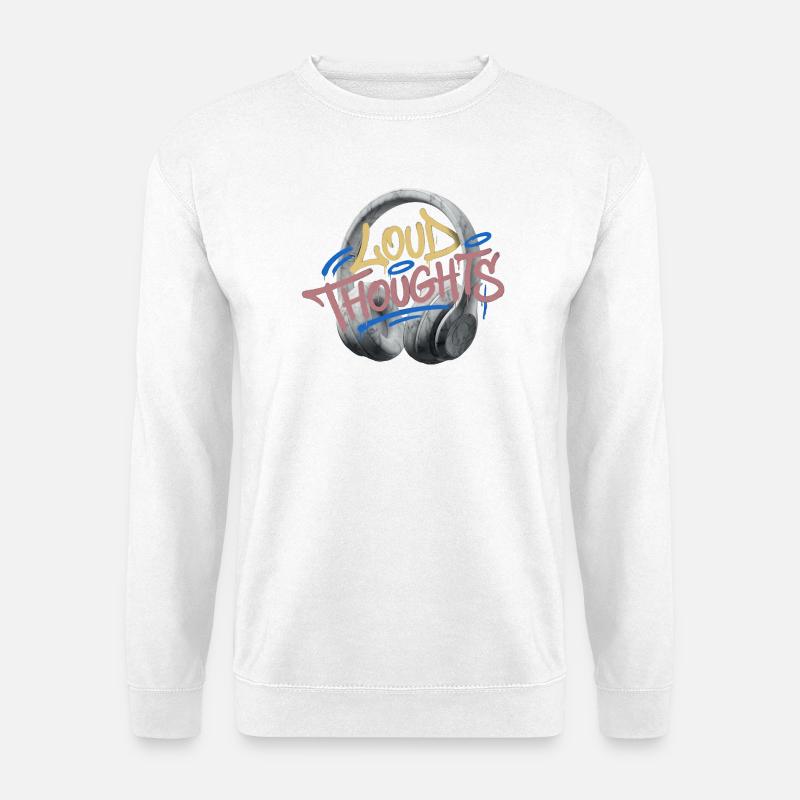 Loud Thoughts Graffiti - Unisex Pullover - Weiß