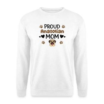 Stolze Anatolian Mutter, Anatolischer Hirtenhund - Unisex Pullover - Weiß - Vorne