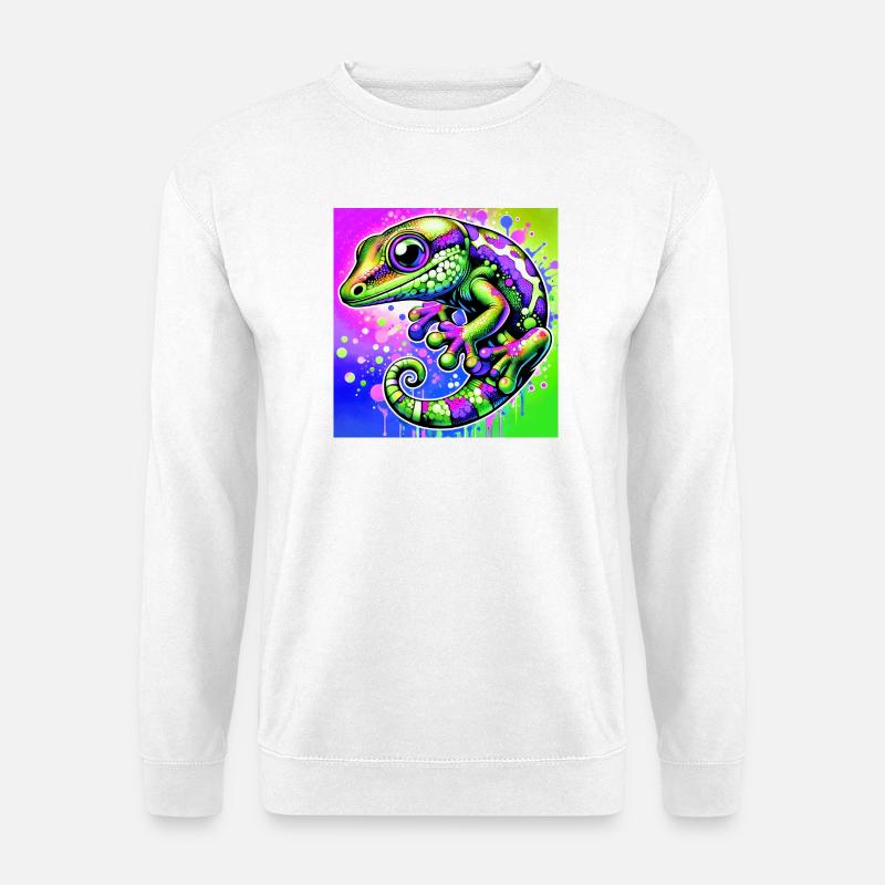 Gecko - Unisex Pullover - Weiß