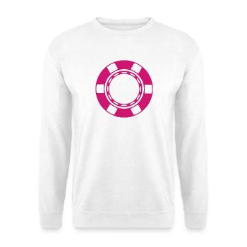 Pièce de casino - Sweat-shirt Unisexe - blanc - Devant