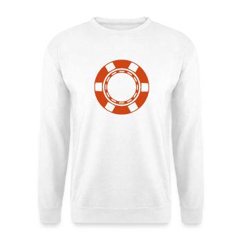 Pièce de casino - Sweat-shirt Unisexe - blanc - Devant