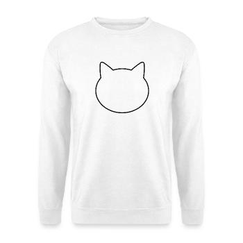 Cat head - Unisex Sweatshirt - white - Front