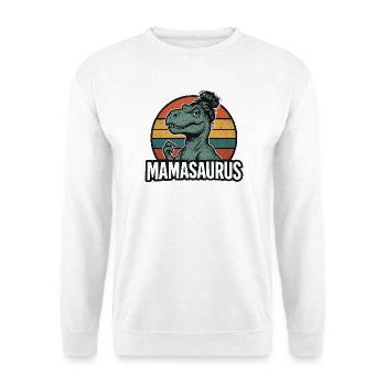 Mamasaurus Mama Mutter Geschenkidee Humor Lustig - Unisex Pullover - Weiß - Vorne