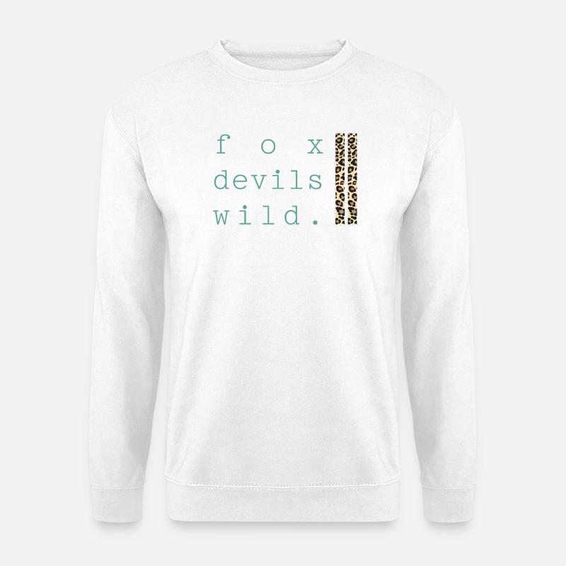 Fox Devil Wild Leopard - Unisex Sweatshirt - white