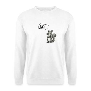 Nö! Eichhörnchen – Kleiner Sturkopf im Wald - Unisex Pullover - Weiß - Vorne