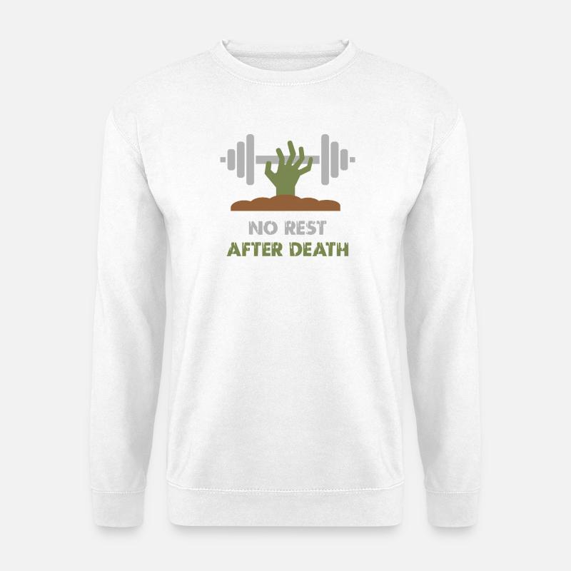 Zombie-Workout Powerlifting - Unisex Pullover - Weiß