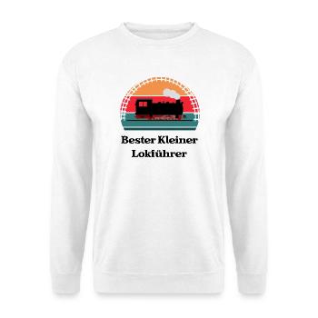 Kleiner Lokführer Dampflok Kinder - Unisex Pullover - Weiß - Vorne