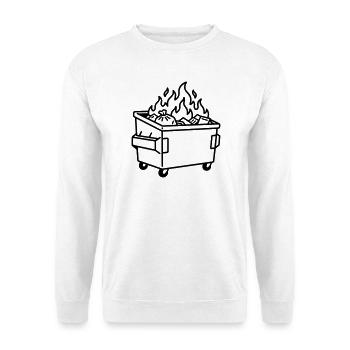 Incendie de poubelle - Sweat-shirt Unisexe - blanc - Devant
