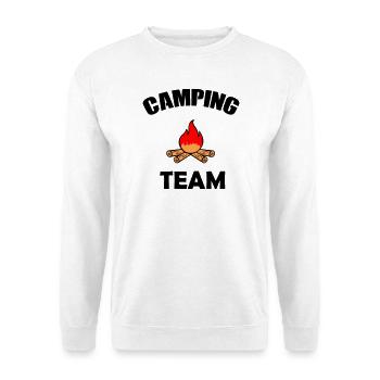 Conception de la silhouette du feu de camp - Sweat-shirt Unisexe - blanc - Devant