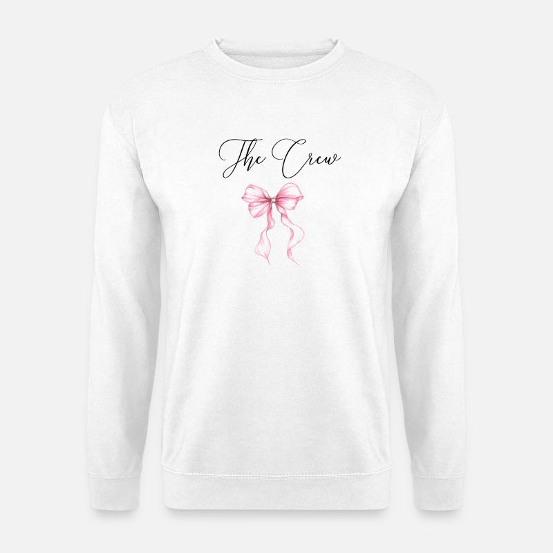 The Crews! Pinke Schleife - Unisex Pullover - Weiß