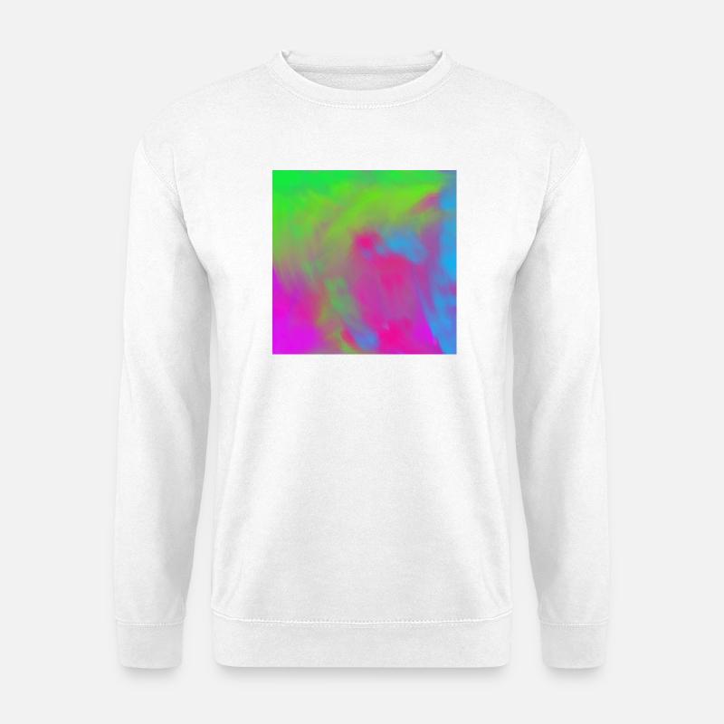 Vivid Neon Tie-Dye Gradient Burst - Unisex Sweatshirt - white