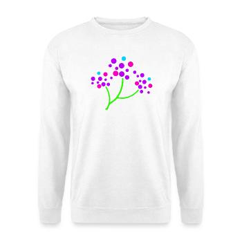 Branche Fleurs de Néon - Sweat-shirt Unisexe - blanc - Devant