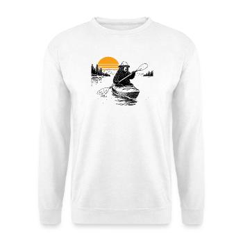 Kajak Bär - Unisex Pullover - Weiß - Vorne
