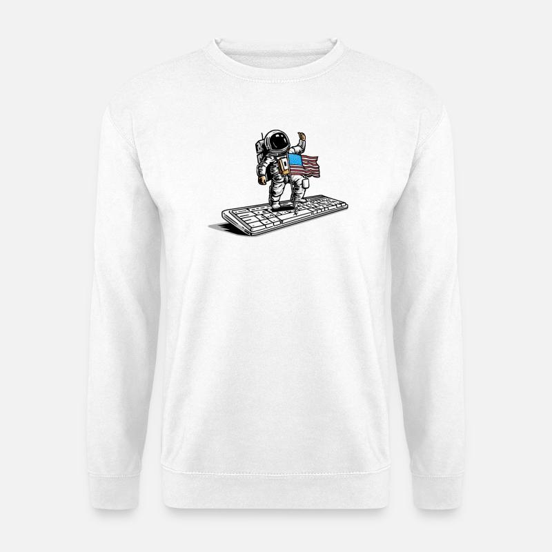 WELTRAUMEROBERUNG – Geek-Astronautenhumor - Unisex Pullover - Weiß