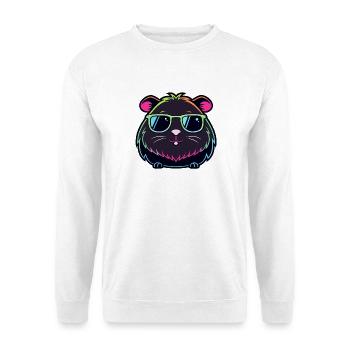 Hamster-Neon-Sonnenbrille - Unisex Pullover - Weiß - Vorne