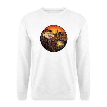 Las Vegas Nevada Sonnenuntergang Urlaub Design - Unisex Pullover - Weiß - Vorne