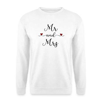 M. et Mme - Sweat-shirt Unisexe - blanc - Devant