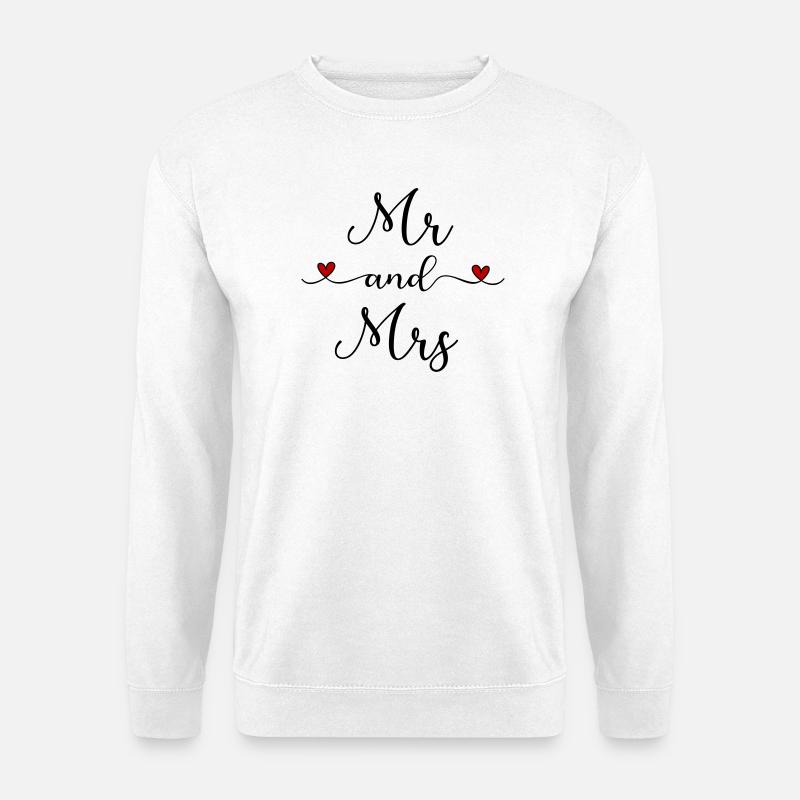 Mr and Mrs - Unisex Pullover - Weiß