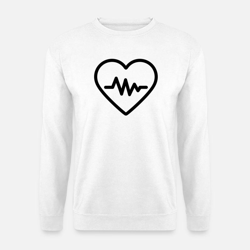 Herzschlag - Unisex Pullover - Weiß