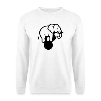 Acrobaties du Cirque Elephant Ball - Sweat-shirt Unisexe - blanc - Devant
