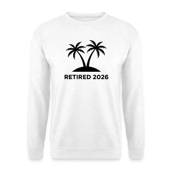Retired 2026 Pension Island Logo - Unisex Sweatshirt - white - Front
