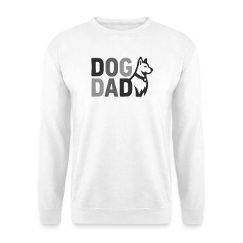 Dog Dad Silhouette – Hundepapa Grafik - Unisex Pullover - Weiß - Vorne