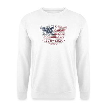 Amerika 250 Jahre 1776–2026 Vintage Patriotic Eagl - Unisex Pullover - Weiß - Vorne