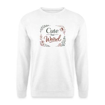 Mignon mais étrange - cadeau esthétique floral - Sweat-shirt Unisexe - blanc - Devant