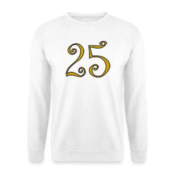 25. 25 JAHRE. 25. JUBILÄUM. 25 JAHRESJUBILÄUM. - Unisex Pullover - Weiß - Vorne