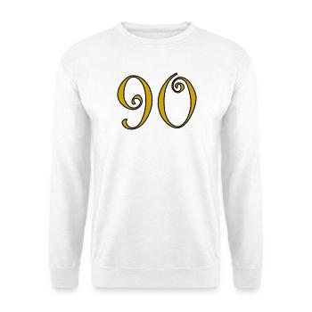90. 90 YEARS. 90th ANNIVERSARY. 90 YEARS ANNIVERSARY. - Unisex Sweatshirt - white - Front