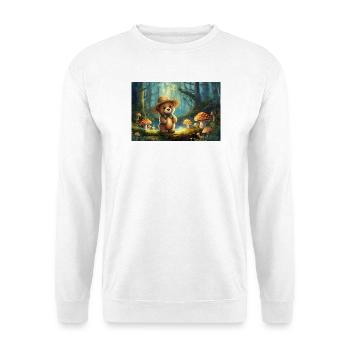 Teddy im Märchenwald  - Unisex Pullover - Weiß - Vorne