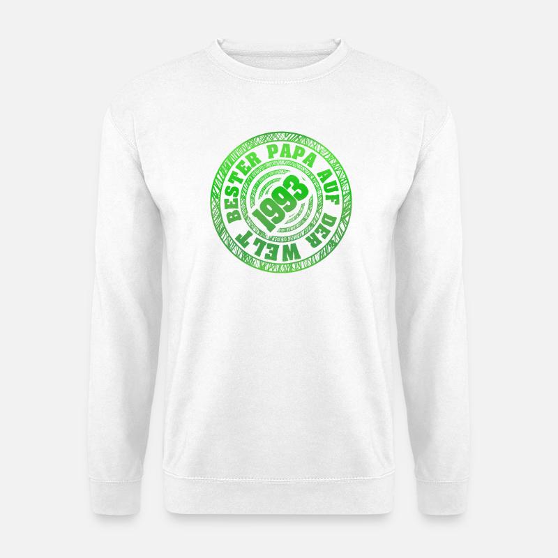 1993 Retro Papa Stempel - Unisex Pullover - Weiß