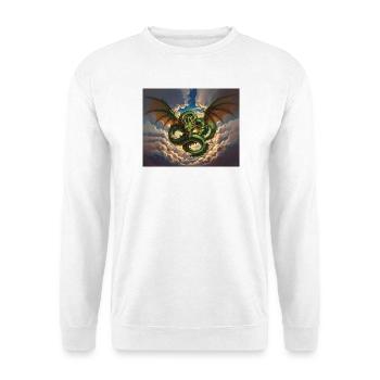 Tempête de Dragon au-dessus des Nuages - Sweat-shirt Unisexe - blanc - Devant