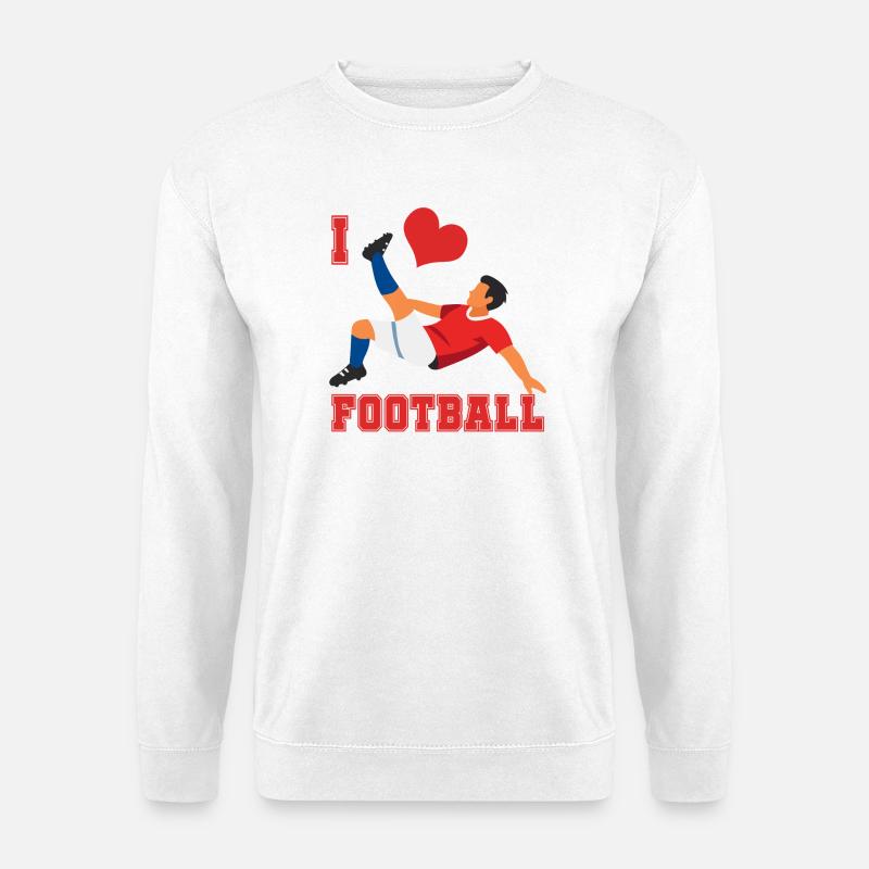 Herz-Kick Fußballfan - Unisex Pullover - Weiß