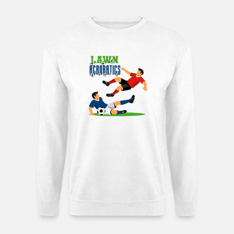 Rasenakrobatik Fußballaction - Unisex Pullover - Weiß