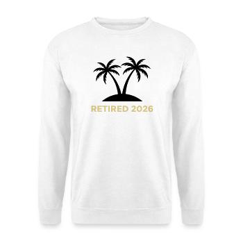 Retired 2026 Pension Palm Trees Logo - Unisex Sweatshirt - white - Front