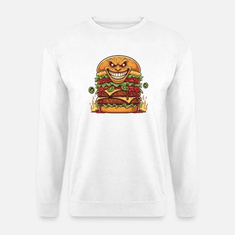 Flammenburger Dämon - Unisex Pullover - Weiß