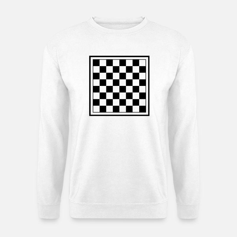 Schachbrett - Unisex Pullover - Weiß