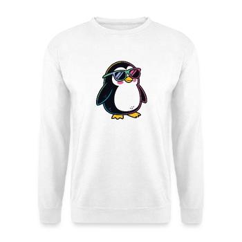 Pingouin Arcenciel Lunettes - Sweat-shirt Unisexe - blanc - Devant