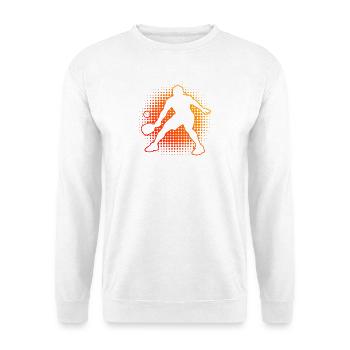 Pickleballspieler Idee für Pickleball Trainer Fans - Unisex Pullover - Weiß - Vorne - Alina (178cm) & Michal (187cm)