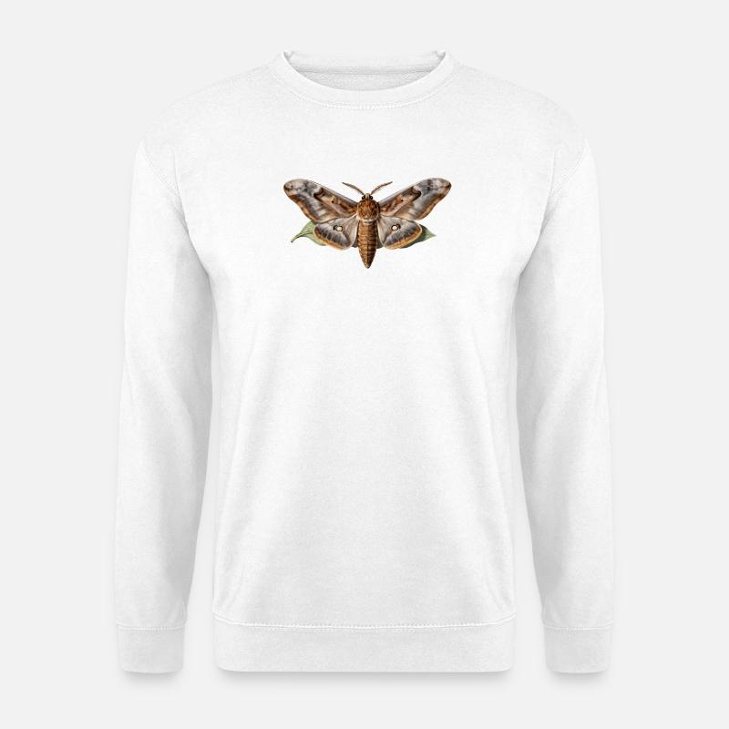 Great nocturnal moth - Agrius convolvuli - Unisex Sweatshirt - white