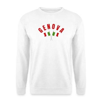 Genova Italian Flags - Unisex Sweatshirt - white - Front