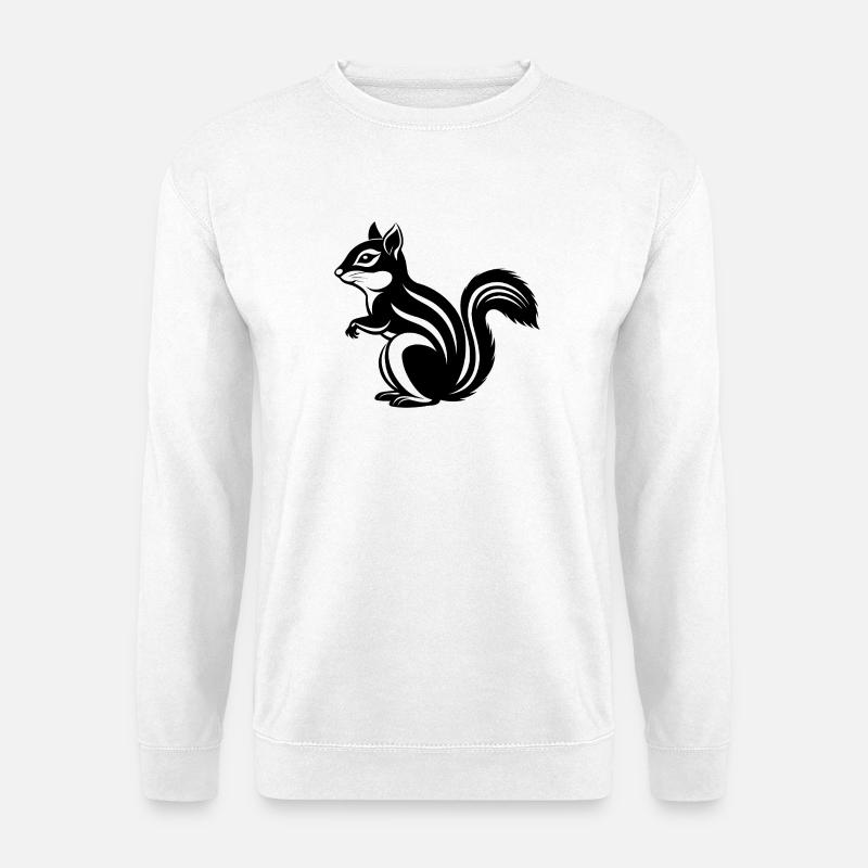 Streifenhörnchen - Unisex Pullover - Weiß