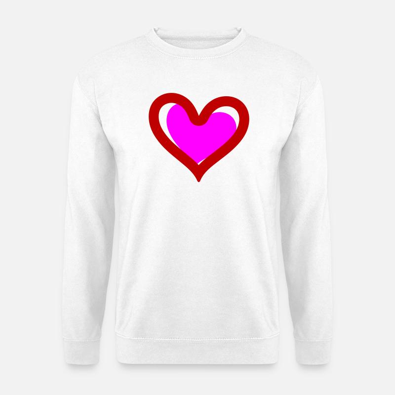 Herz Symbol Liebe - Unisex Pullover - Weiß