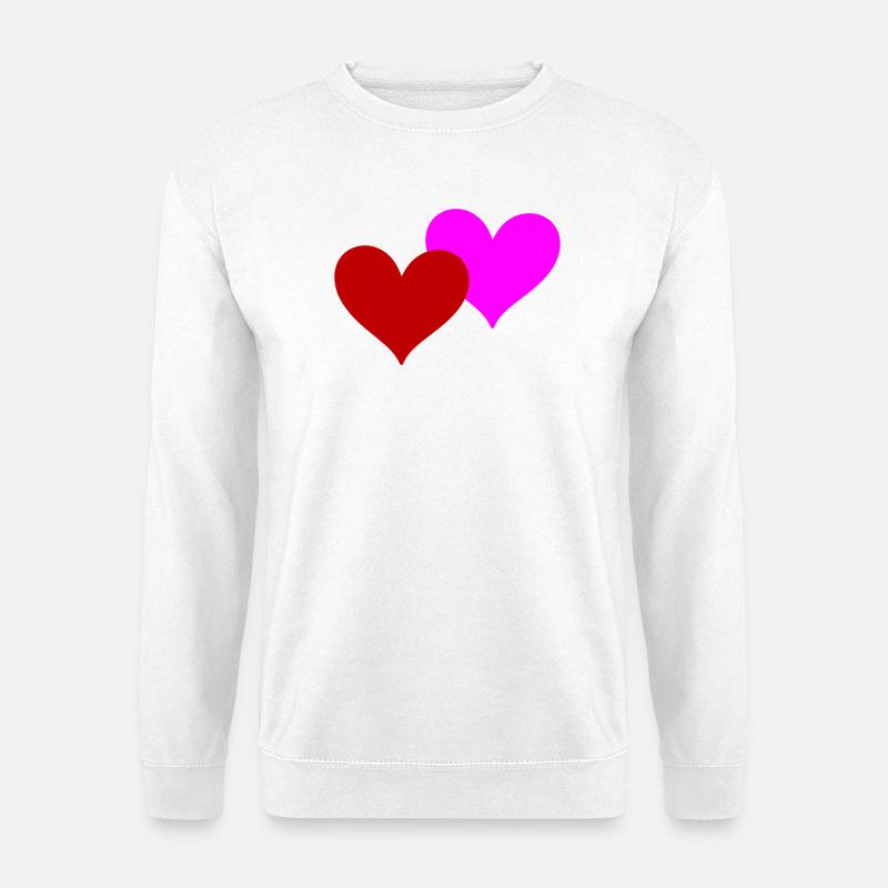 Herzen Symbol Love - Unisex Pullover - Weiß