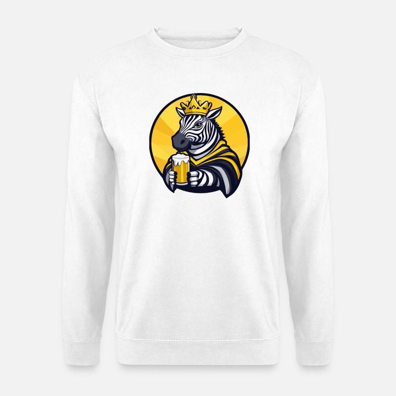 Zebra Beer Funny - Unisex Sweatshirt - white